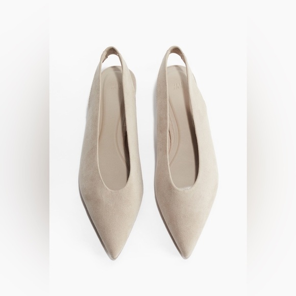 H&M Shoes - H&M Pointed Slingbacks- Light Beige- Size EU 38